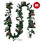 Costway 9ft Pre-Lit Artificial Christmas Garland with Mixed Decorations and LED Lights